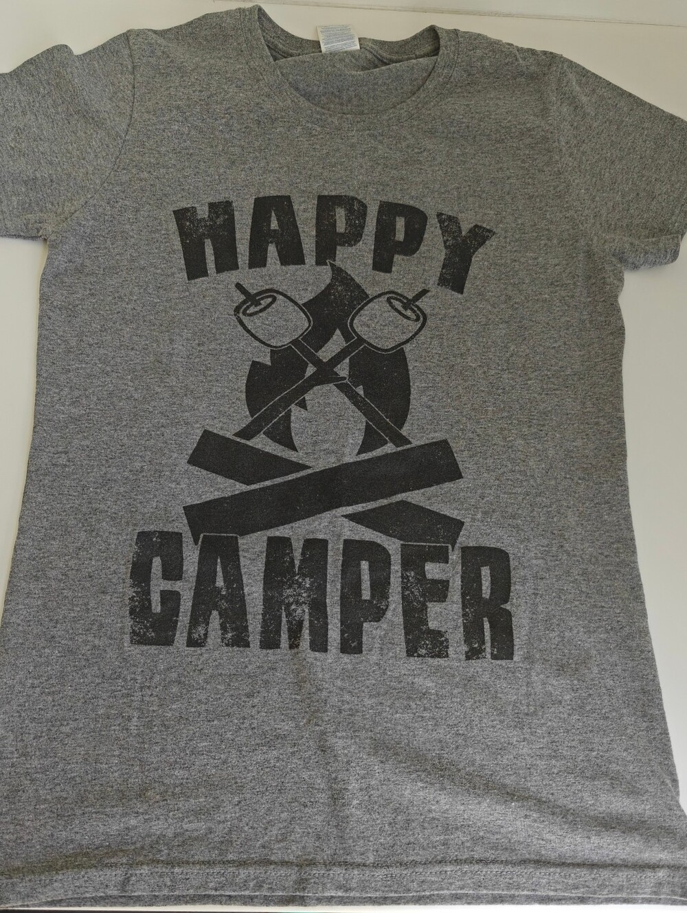 Happy Camper Graphic Tee - Grey